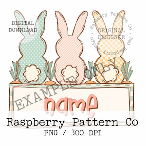Easter Name Plate PNG for Sublimation, Custom Easter PNG, Easter Bunny Name Frame png, Easter Name png,Custom Easter T-shirt,Cute Easter PNG