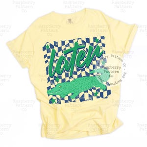 Later Gator PNG, After While Crocodile, Funny Sarcastic Alligator PNG, Gender Neutral Boy PNG, Hand Drawn Hand Lettered, Trendy Popular Png image 5
