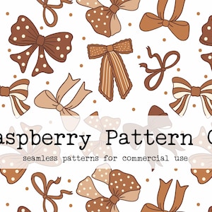 Fall Coquette Bows seamless file, Coquette Fall seamless,Fall Pumpkin seamless,Coquette Thanksgiving seamless,Pumpkins and Bows seamless