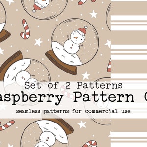 Snowman Gender Neutral Seamless Pattern for Commercial Use, Christmas Snowman seamless repeat pattern, Snowglobe snow seamless pattern