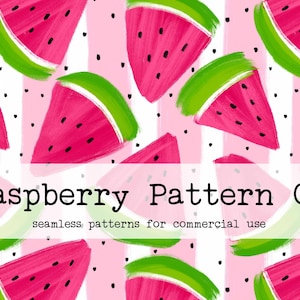 Watermelon  Seamless Pattern Commercial Use, Summer Seamless Pattern, Seamless Repeat Pattern, Fruit seamless pattern, summer fruit seamless