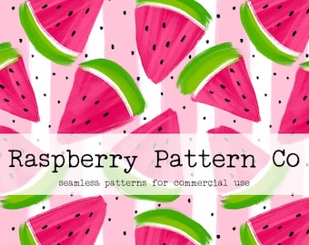 Watermelon  Seamless Pattern Commercial Use, Summer Seamless Pattern, Seamless Repeat Pattern, Fruit seamless pattern, summer fruit seamless