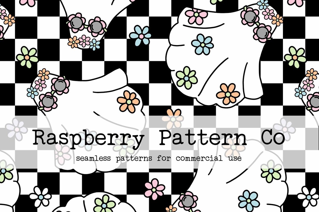 Groovy Retro Floral Ghost Seamless File, Cute Pastel Halloween Checker ...