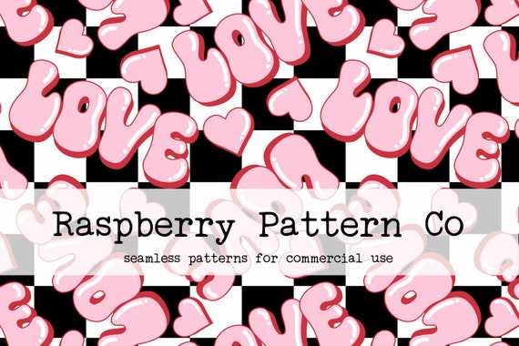 Love Letters Typography seamless pattern file, Valentine Heart seamless, Groovy valentine seamless, red and pink valentine love seamless