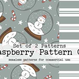 Snowman Gender Neutral Seamless Pattern for Commercial Use, Christmas Snowman seamless repeat pattern, Snowglobe snow seamless pattern