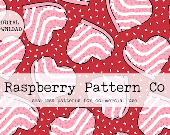 Valentine Heart Cakes Seamless Pattern File, Heart seamless repeat pattern, Heart Cakes seamless,Valentines day seamless,conversation hearts