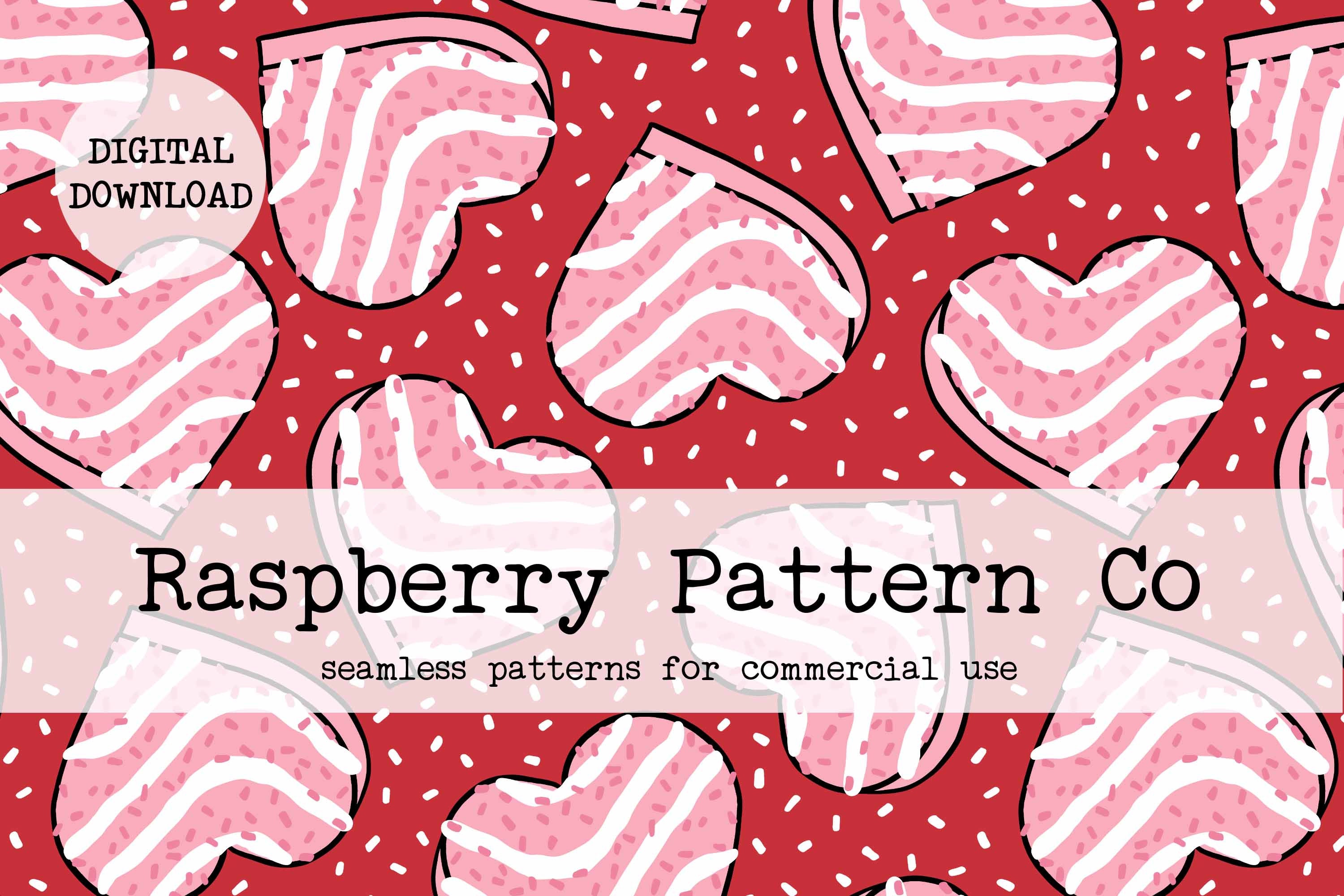 Valentine Heart Cakes Seamless Pattern File, Heart Seamless Repeat ...