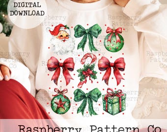 Coquette Christmas png, Coquette Bow Png, Christmas sublimation, Trending png, Retro Holidays png, Holiday vibes png, Girly Christmas Png