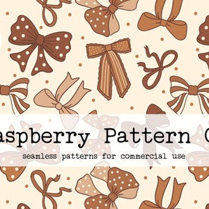 Fall Coquette Bows seamless file, Coquette Fall seamless,Fall Pumpkin seamless,Coquette Thanksgiving seamless,Pumpkins and Bows seamless