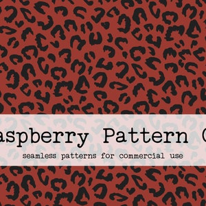 Winter Christmas Red Leopard Neutral Boho Seamless Pattern for Commercial Use, Christmas seamless repeat pattern, leopard seamless