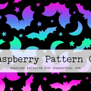 Halloween Rainbow Bats seamless pattern, Spooky Cute halloween seamless, moon and stars seamless,gender neutral cute halloween seamless file