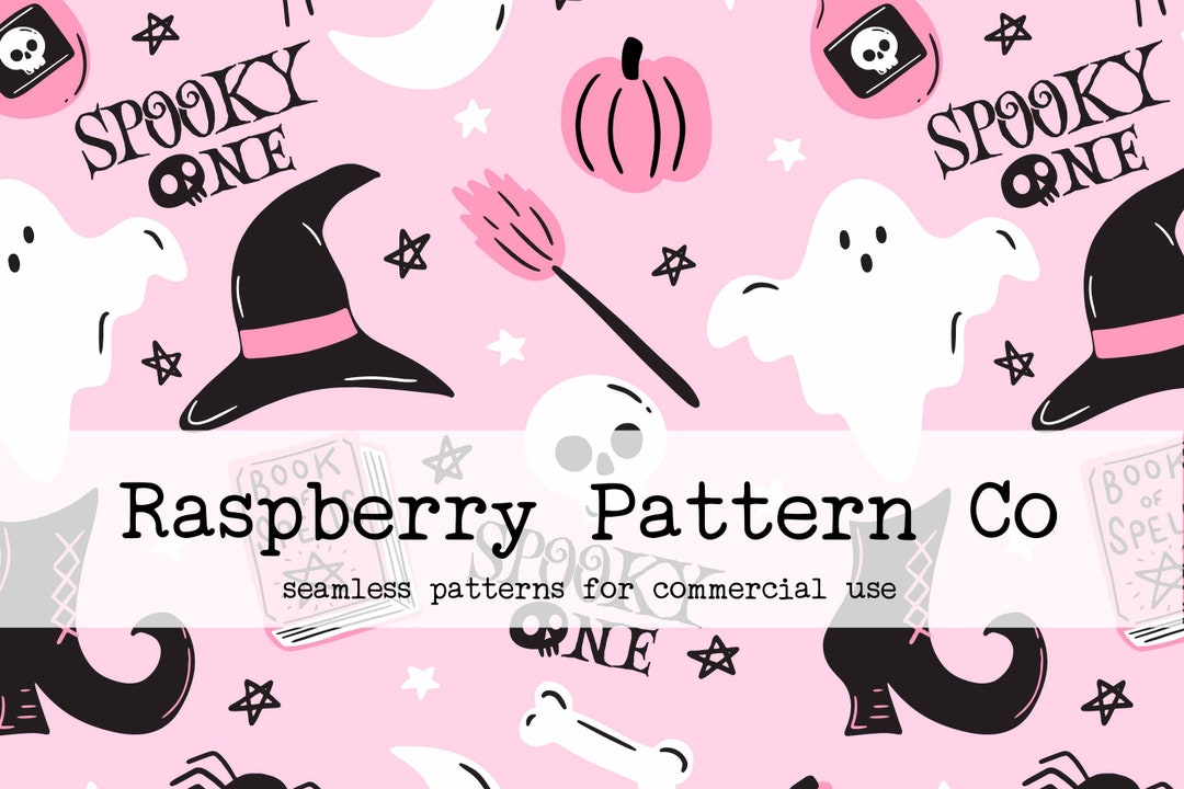 Spoook Pattern Spooky One Halloween Seamless Pattern File, Spooky Birthday Seamless ...