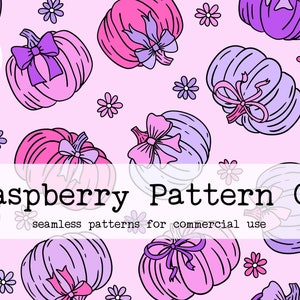 Coquette Pumpkin seamless file,Coquette Fall seamless,Fall Floral seamless pattern,Coquette Thanksgiving seamless,Pumpkins and Bows seamless