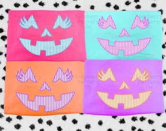 Cara de calabaza de seersucker PNG, Chicas de seersucker PNG, Halloween de moda PNG, Jack O'Lantern de Halloween femenino PNG, Pestañas PNG, Halloween coqueto
