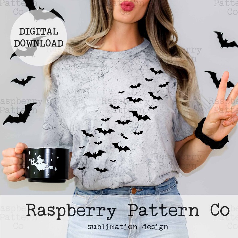 Flying Bats PNG, Spooky Season PNG, Bats Dracula Frankenstein Halloween Shirt,Trending Retro Halloween PNG,Vintage Halloween Tshirt design image 2
