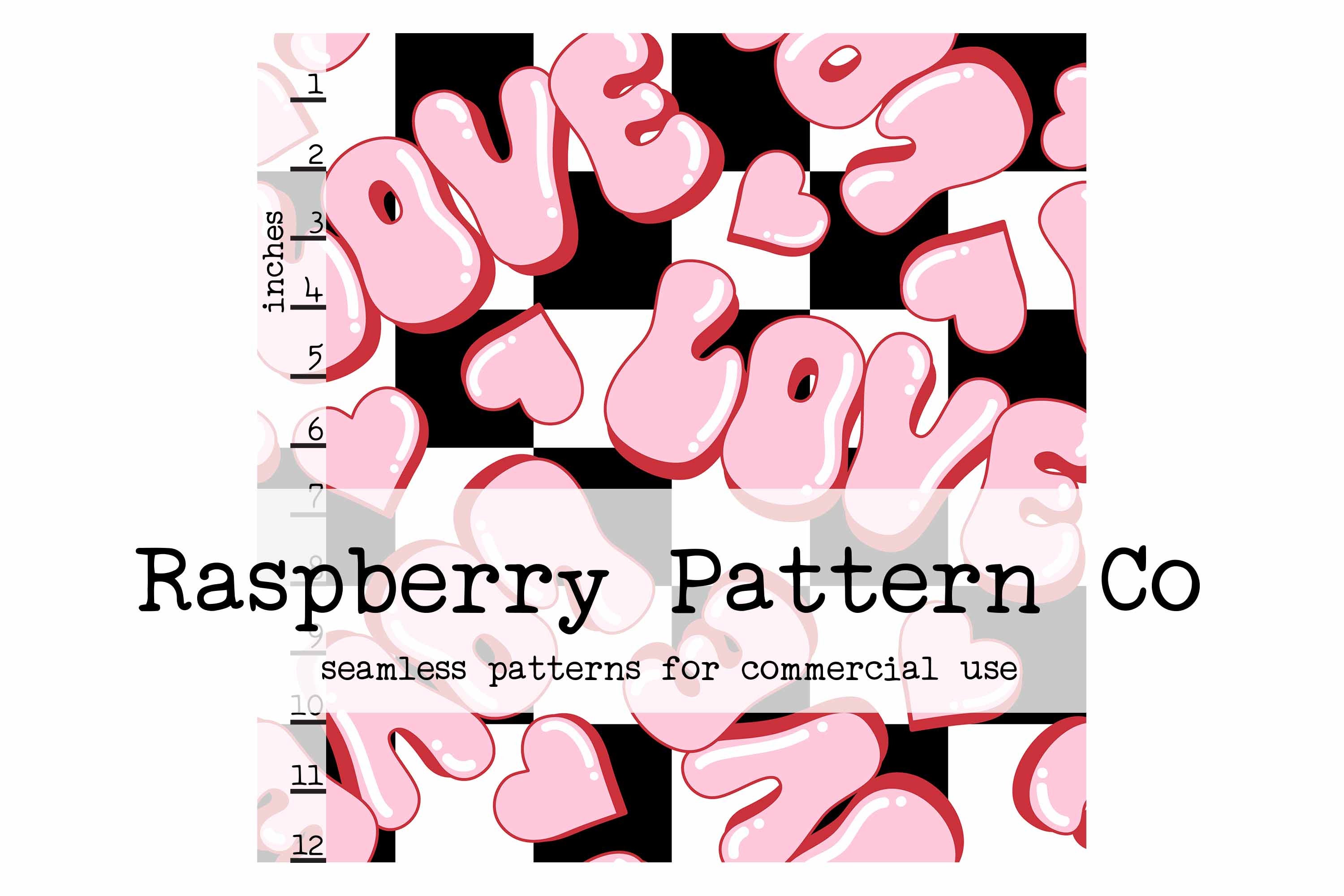 Love Letters Typography Seamless Pattern File, Valentine Heart Seamless ...