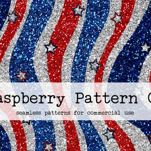 Glitter Fourth of Juli Retro Stars Stripes Nahtlose Datei für kommerzielle Nutzung, USA Patriotische nahtlose Rapportmuster, Sterne und Streifen
