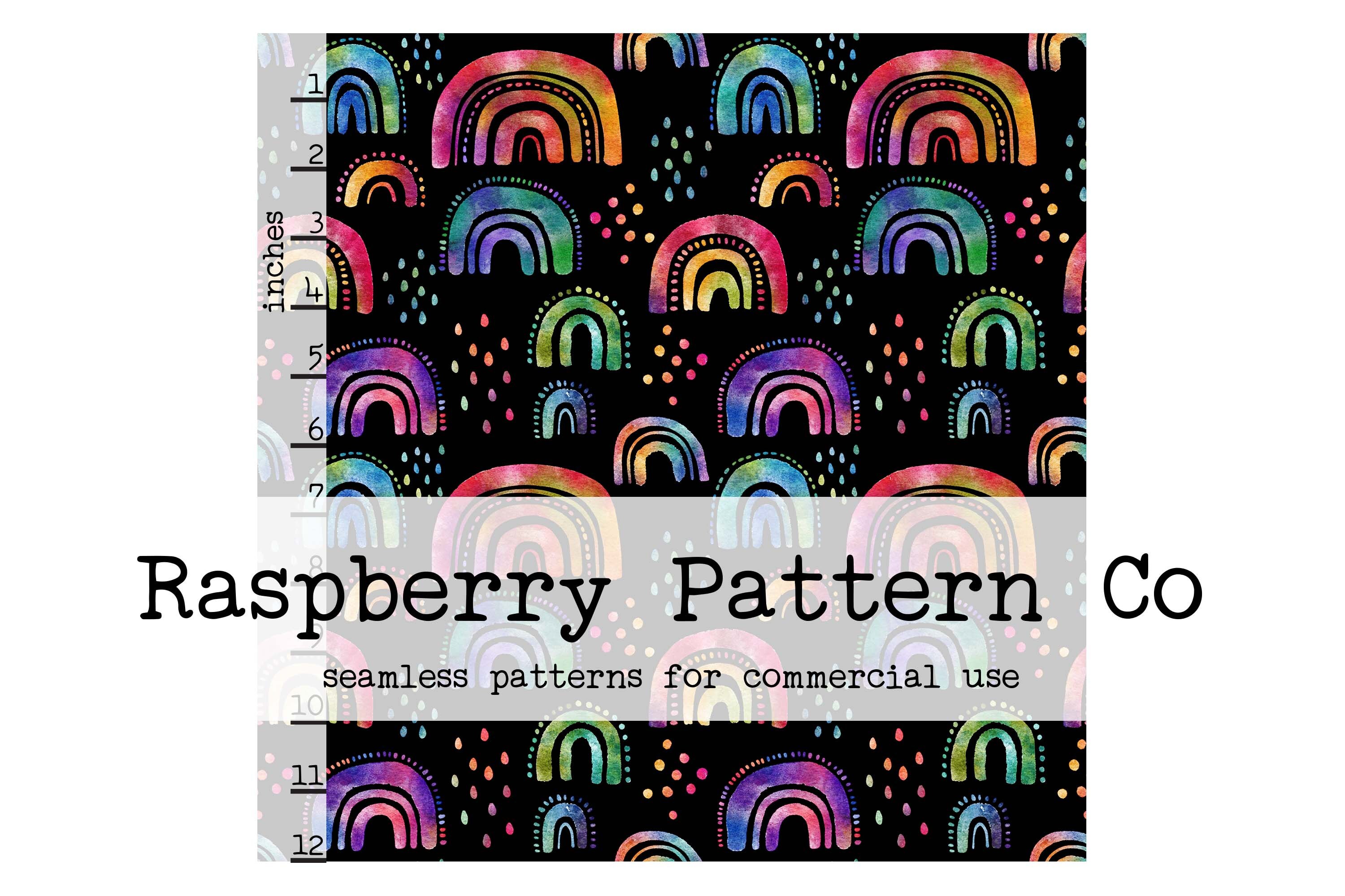 Rainbow Seamless Digital Pattern Boho Neutral for Commercial Use ...