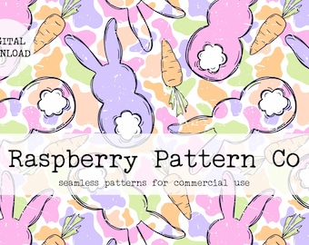 Camo Osterhase nahtlose Datei | Retro Frühling Pastell Ostern | Jagdsaison | Junge Ostern | Old School Ententarn | Eierjäger |Frohe Ostern