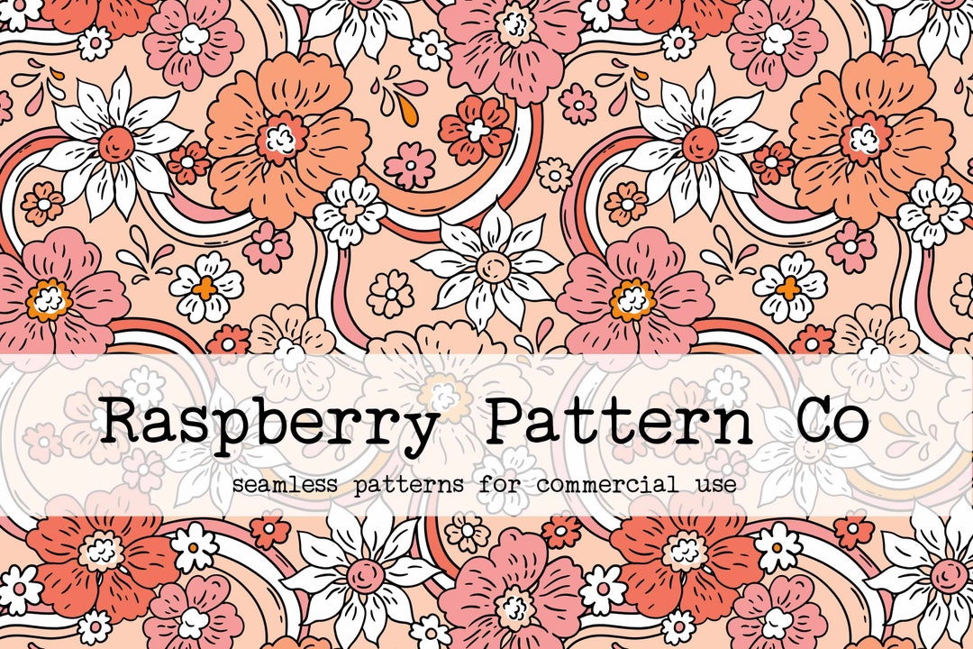 Spring Summer Rainbow Floral Boho Neutral Seamless Pattern Boho Neutral ...
