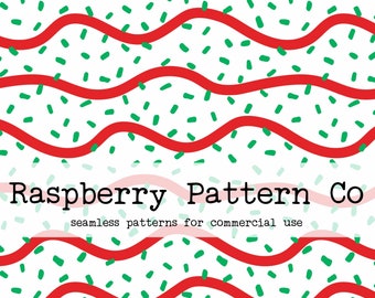 Christmas Tree Cake Icing seamless pattern file, Debbie Cakes seamless, Christmas Desserts seamless, Cute Christmas treats seamless