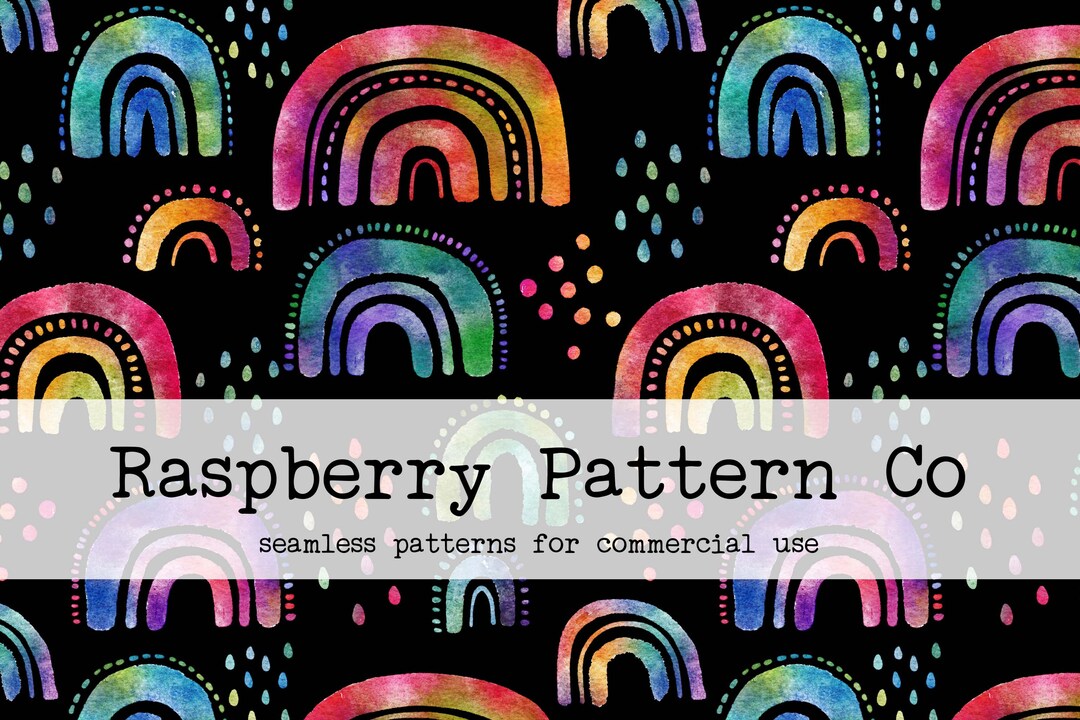 Rainbow Seamless Digital Pattern Boho Neutral for Commercial Use ...