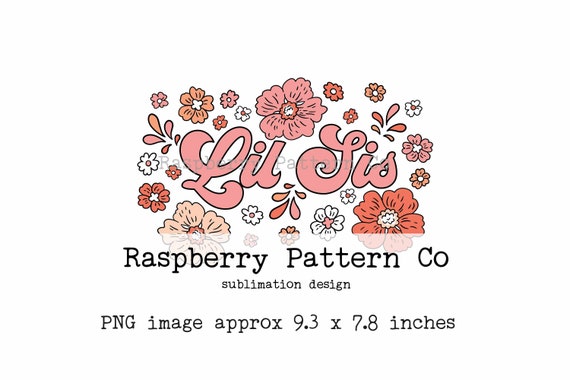 Lil Sis Boho Retro Floral PNG Sublimation, Floral Sister Sublimation design, Big Sis PNG, sisters sublimation