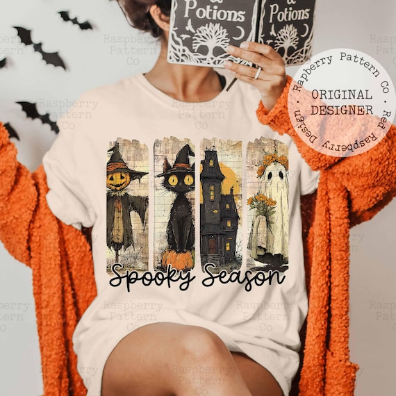 Spooky Season Png, Vintage Halloween Ghost Png, Trendy Halloween PNG, Halloween Brushstrokes Sublimation,Witchy Vibes Png,Coquette halloween
