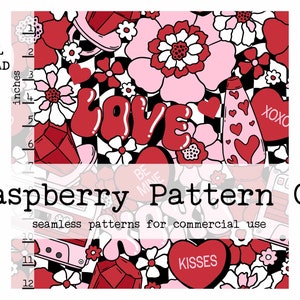Love Valentine's Day Seamless Pattern File, Heart Seamless Repeat ...