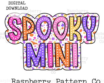 Spooky Mini PNG, Halloween Dalmation PNG, Halloween PNG, Spooky Season png, Coquette Halloween png, Mini Dalmatian png, Dalmatian Font png