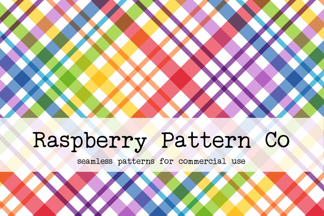 Rainbow Plaid Gingham Seamless Pattern Boho Neutral for Commercial Use ...