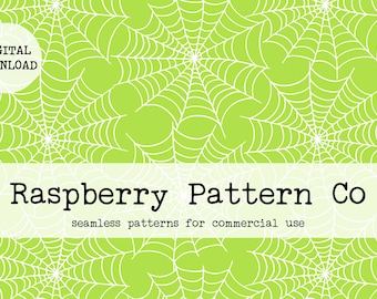 Spiderweb Seamless Pattern, Halloween Spiderweb seamless, Lime Green Halloween Cobwebs seamless, Creepy Cute Halloween, Spooky Seamless