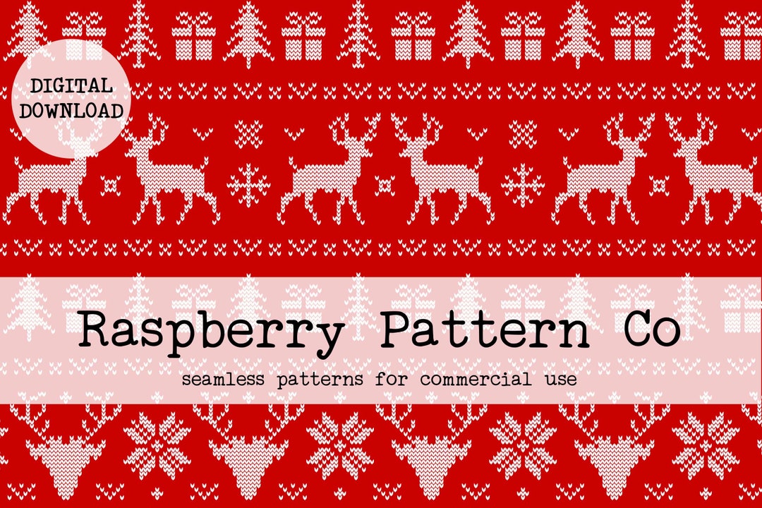 Ugly Christmas Sweater Neutral Boho Seamless Pattern for Commercial Use ...