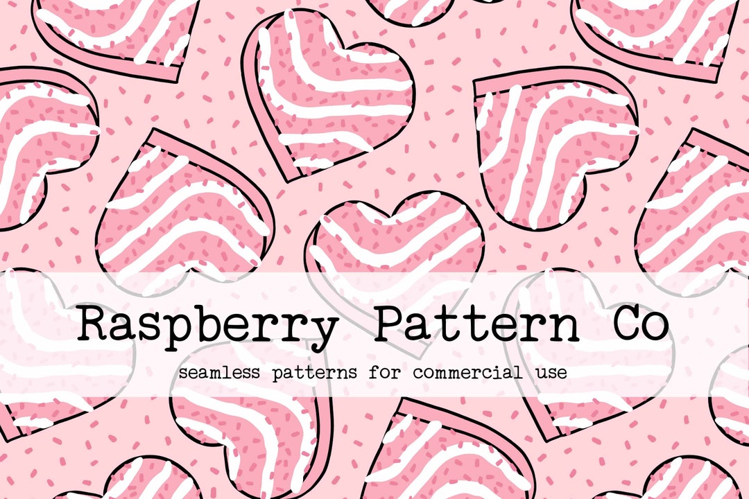 Valentine Heart Cakes Seamless Pattern File, Heart Seamless Repeat ...