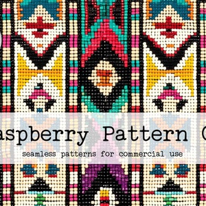 Tribal Seamless File, Aztec Beadwork seamless, Western seamless, Beaded seamless file, Turquoise Bead seamless file,Embroidery seamless file