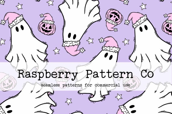 Pink Christmas Ghost seamless file, Creepy Christmas seamless, Spooky Christmas seamless, Merry Creepmas, Santa seamless, Halloween seamless