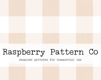 Spring Beige Pastel Plaid Gingham Seamless Pattern Boho Neutral for Commercial Use, Spring Plaid Seamless Pattern, Seamless Repeat Pattern