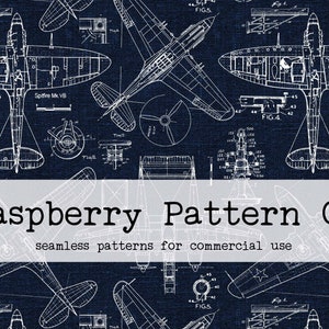 Airplane Seamless Pattern for Commercial Use, Plane seamless repeat pattern, jet seamless file, Plane blueprint seamless, boy seamless