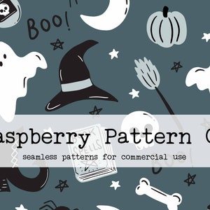 Halloween Seamless Pattern File for Commercial Use, ghost skull pumpkin seamless, Spider witch broom spooky seamless, boo seamless file