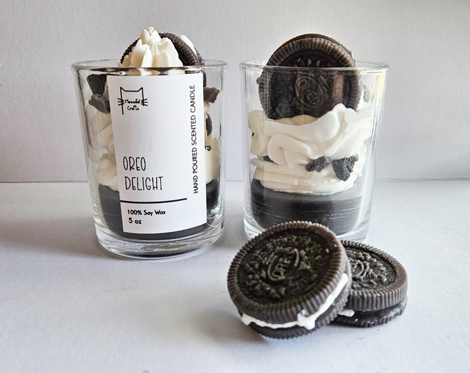 Oreo cookie hand poured scented candle with premium soy wax, Birthday/Anniversary Gifts, Wedding/Party favors