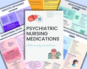 Medication guide for Psychiatric Health | 17 pages
