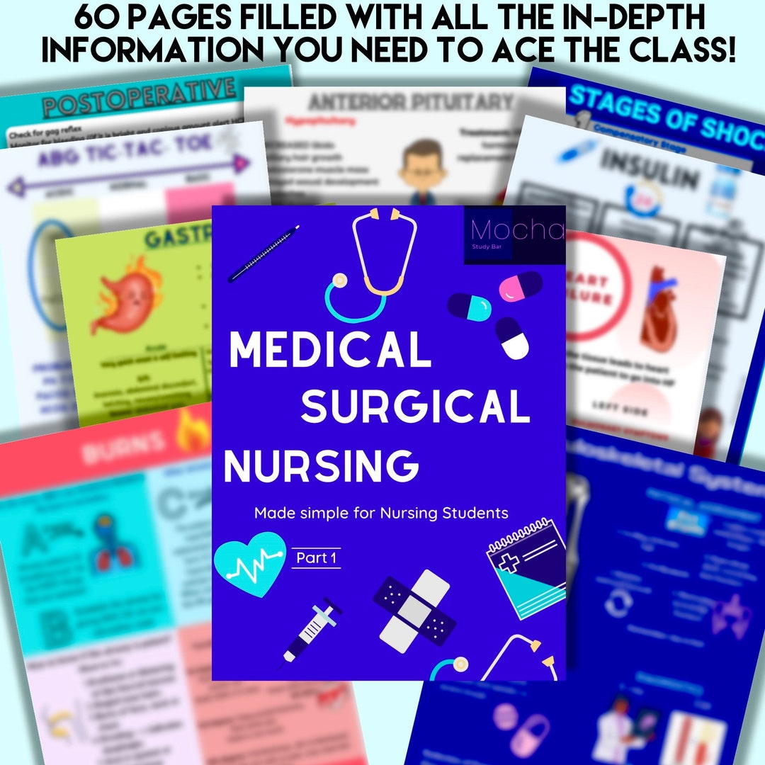 Medical Surgical Nursing Part 1 With Worksheets Etsy
