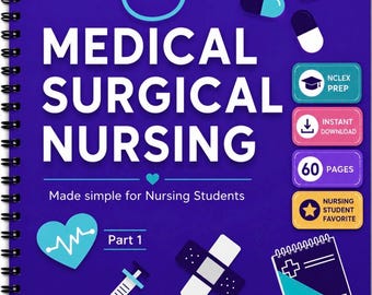 Medical Surgical Nursing | Part 1 | with worksheets!