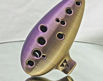 12 Hole Ocarina, Ceramic Flute Instrument, Blue Ocarina, Musical Instrument, Handmade Flute, Alto C Ocarina, Musician Gift,