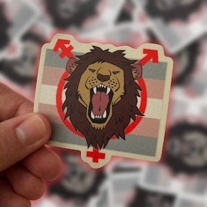 Trans Pride Lion | 2.5in Sticker