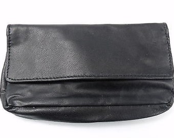 Tobacco Pouch Organizer Black Leather