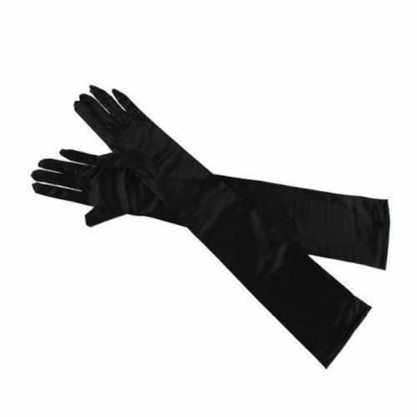 Dames Long Gants Noirs Déguisement Opéra Prom Robe de fête AR