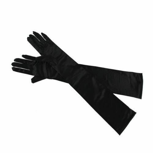 Black Satin Gloves - Etsy