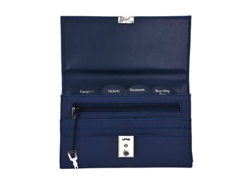 TRAVEL Document WALLET ORGANISER with lock for Passport