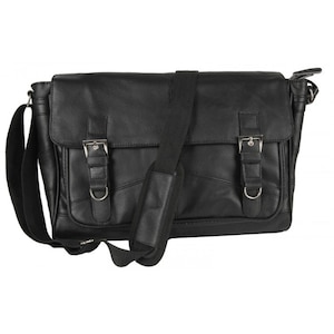 Men Cowhide Leather Satchel Messenger Laptop Bag Shoulder  Case  Office